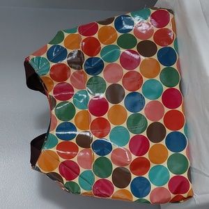 USED-Colorful Polka Dot Braciano Bag -LARGE